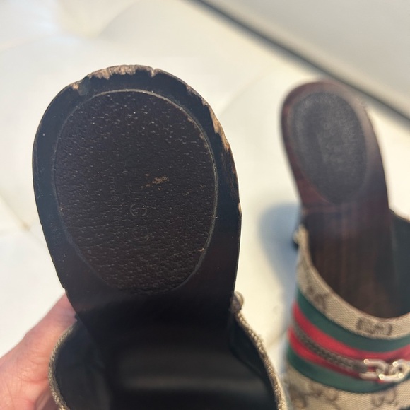 GUCCI GG Monogram web Horsebit Heel - Picture 8 of 15